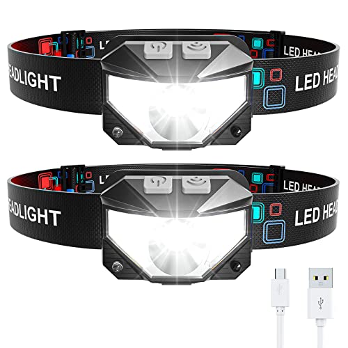 2-Pack Rechargeable LED Headlamp - 1100 Lumens