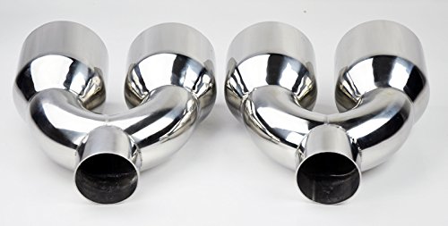 Quad Staggered Stainless Steel Exhaust Tips for Corvette