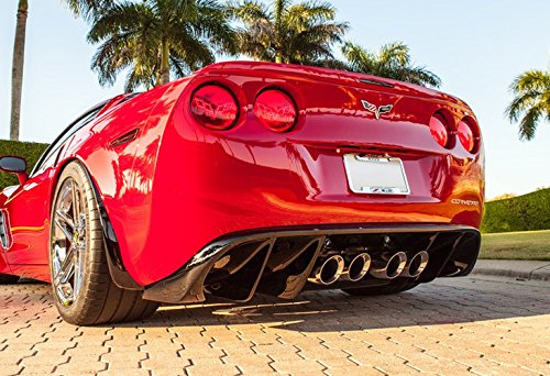 Quad Staggered Stainless Steel Exhaust Tips for Corvette