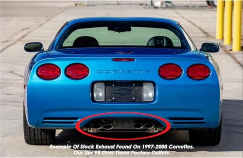 C5 Exhaust Tips 2001-2004 for 1997-2000 Corvettes