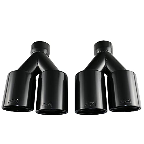 Black Dual Exhaust Tips for BMW 3 & 2 Series
