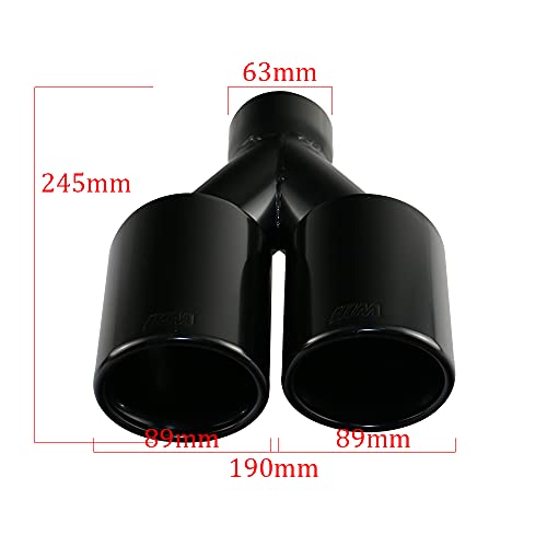 Black Dual Exhaust Tips for BMW 3 & 2 Series