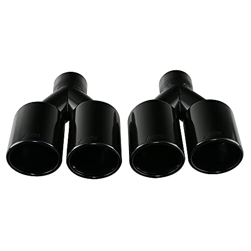 Black Dual Exhaust Tips for BMW 3 & 2 Series