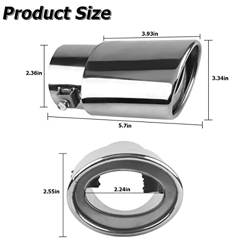 Universal 2.5"-3.3" Stainless Steel Car Exhaust Tip