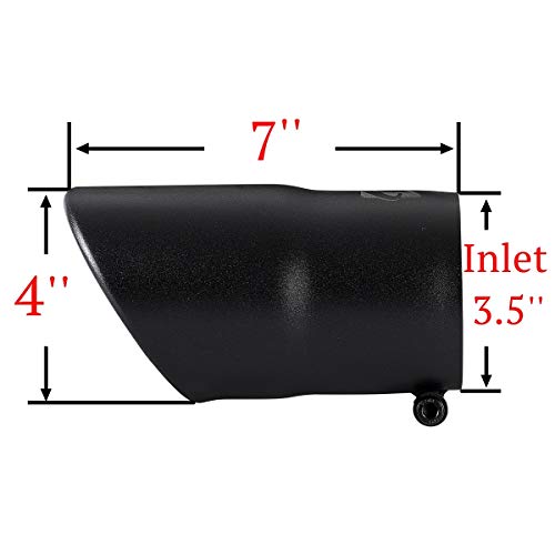Black Stainless Steel 3.5" Exhaust Tip - Bolt-On