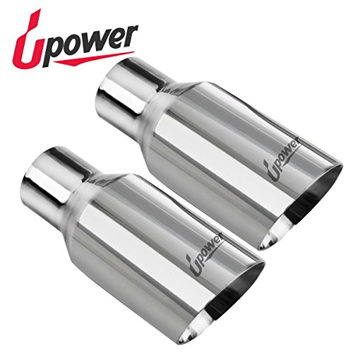 2-Pack 2.5" Inlet 4" Outlet Stainless Steel Exhaust Tips
