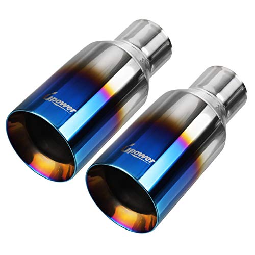 Upower 2.5" to 4" Blue Burnt Exhaust Tips