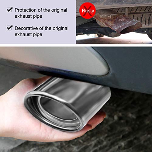 Adjustable Stainless Steel Exhaust Tips, 1.75-2.75" Inlet