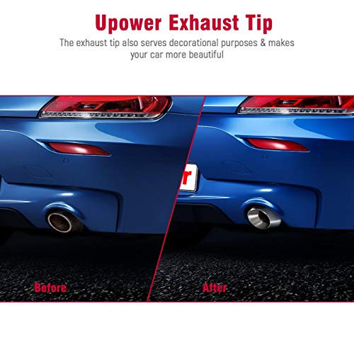2-Pack 2.5" Inlet 4" Outlet Stainless Steel Exhaust Tips