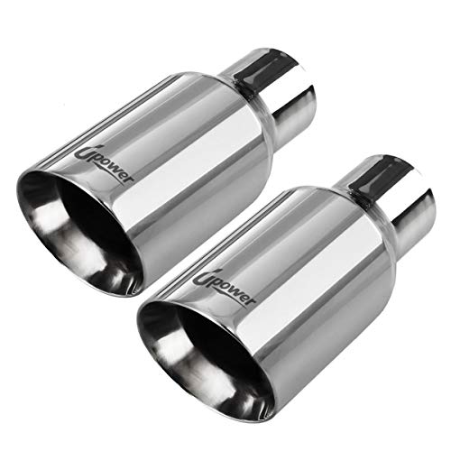 2-Pack 2.5" Inlet 4" Outlet Stainless Steel Exhaust Tips