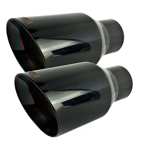NETAMI 2.5" to 4.5" Black Chrome Exhaust Tips