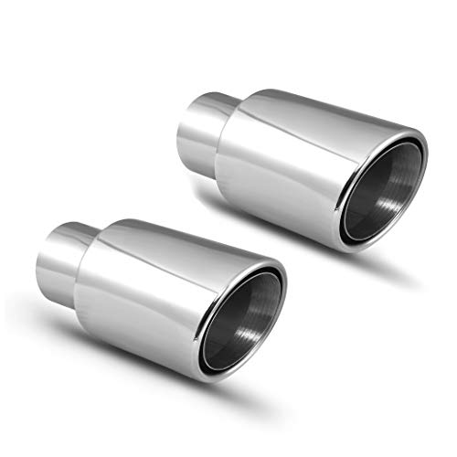 2-Pack Stainless Steel Exhaust Tips for Enhanced Performance