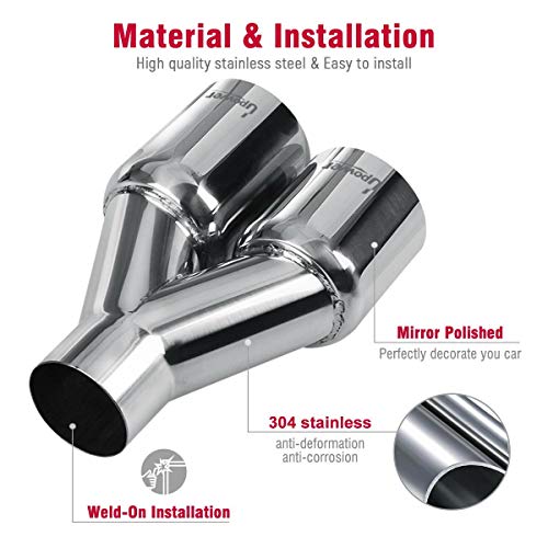Dual Stainless Steel Exhaust Tips for 2.5" ID