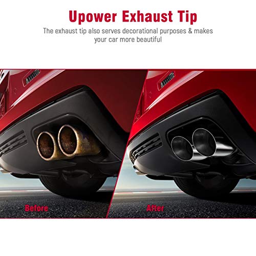 Dual Stainless Steel Exhaust Tips for 2.5" ID