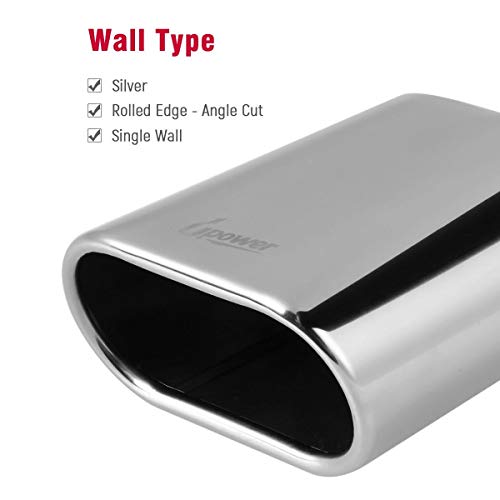 Upower Chrome Square Diesel Exhaust Tip 2.5” Inlet