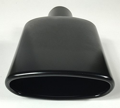 Stainless Steel Black Oval Exhaust Tip - 2.25" Inlet