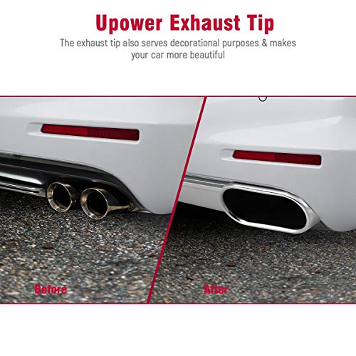 Upower Chrome Square Diesel Exhaust Tip 2.5” Inlet