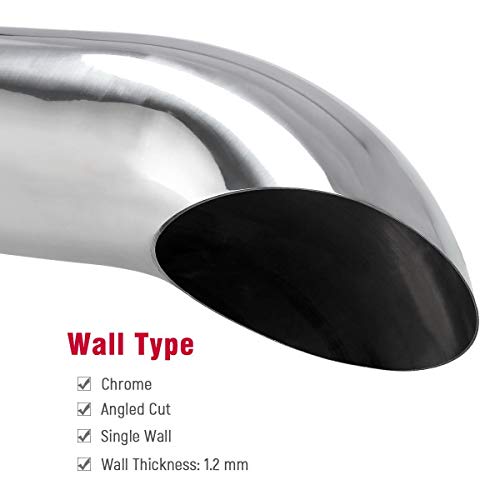 UPower 4" Inlet 5" Outlet Diesel Exhaust Tip