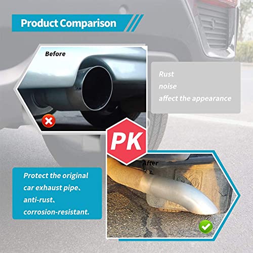 YITAMOTOR Polished Stainless Steel Turn Down Exhaust Tip