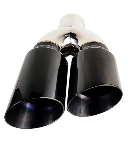 Black Chrome Dual Exhaust Tip - 3" Inlet, 4" Outlet