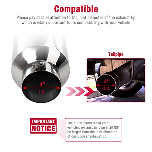Upower 4" to 10" Bolt-On Exhaust Tip