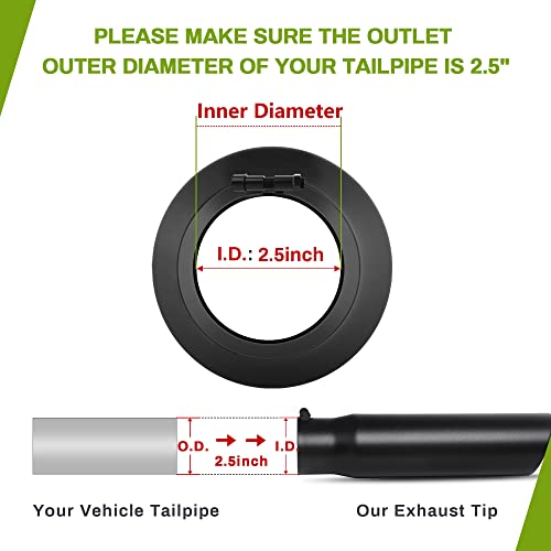 AUTOSAVER88 2.5" Stainless Steel Exhaust Tip
