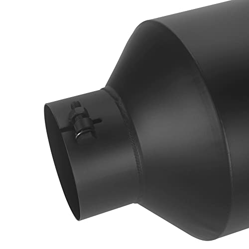 5" Inlet Angle Cut Black Exhaust Tip