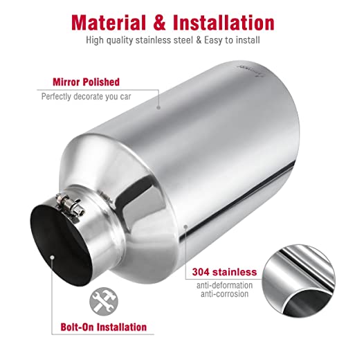 5" Inlet 10" Outlet Stainless Steel Exhaust Tip