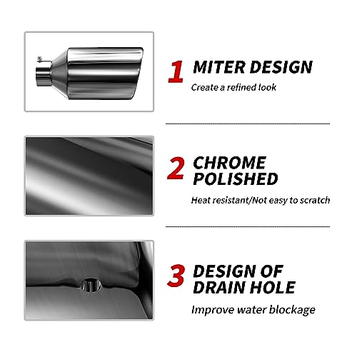 Stainless Steel Exhaust Tip - 5" Inlet, 10" Outlet