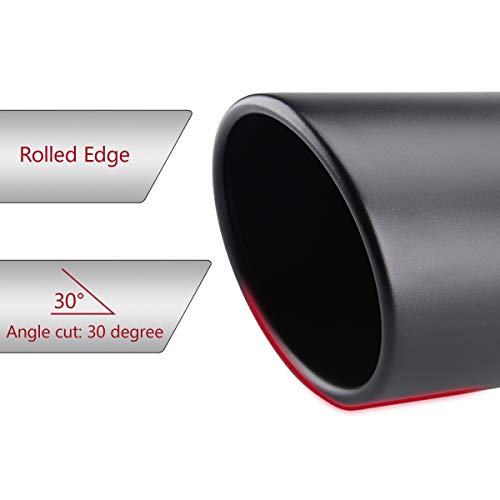 LCGP 4" Diesel Exhaust Tip, Black, 15" Long