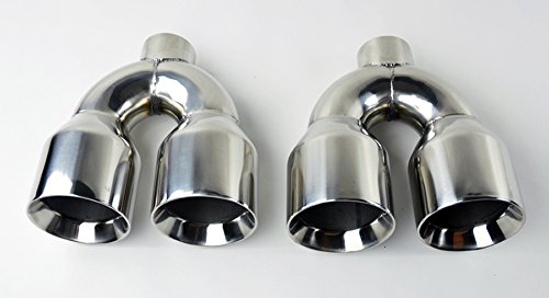 Quad 4.0" Stainless Steel Exhaust Tips for Challenger