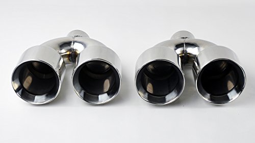 Quad 4.0" Stainless Steel Exhaust Tips for Challenger