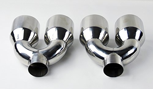 Quad 4.0" Stainless Steel Exhaust Tips for Challenger