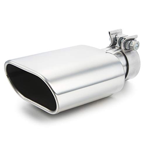 Polished Rectangle Exhaust Tip with Clamp On Design