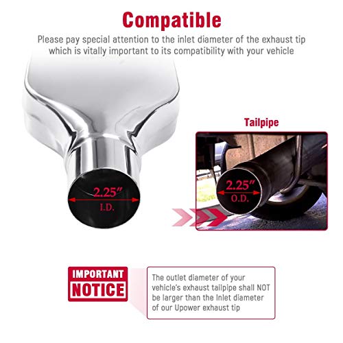 2-Pack Stainless Steel Exhaust Tips for Chevy Camaro