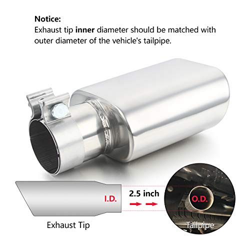 Polished Rectangle Exhaust Tip with Clamp On Design