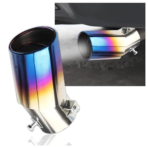 Stainless Steel Bent Blue Exhaust Tips for Cars