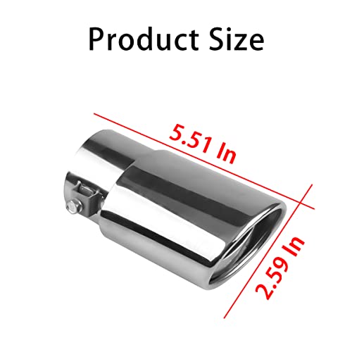 Universal Stainless Steel Exhaust Tip - 5.5" Chrome