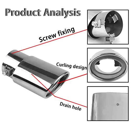 Universal Stainless Steel Exhaust Tip - 5.5" Chrome