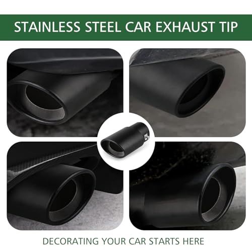 Slykew 5.5" Stainless Steel Exhaust Tip - Black