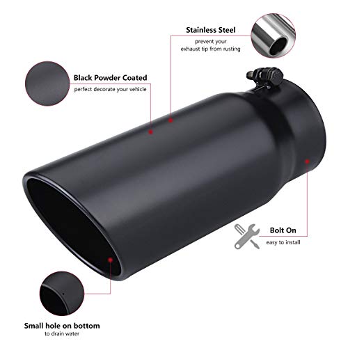 LCGP 4" to 5" Diesel Exhaust Tip - Black