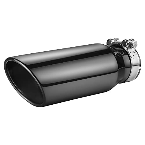 A-KARCK Black Chrome Exhaust Tips, 3" Inlet