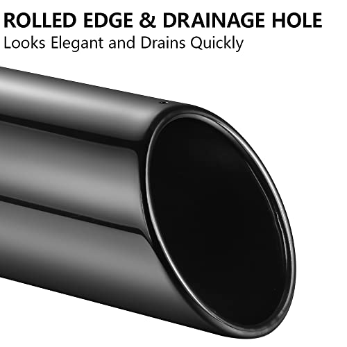 A-KARCK Black Chrome Exhaust Tips, 3" Inlet
