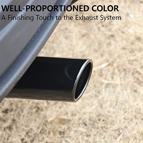 A-KARCK Black Chrome Exhaust Tips, 3" Inlet
