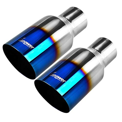 Upower 2.5" Inlet Burnt Exhaust Tip - 2PCS