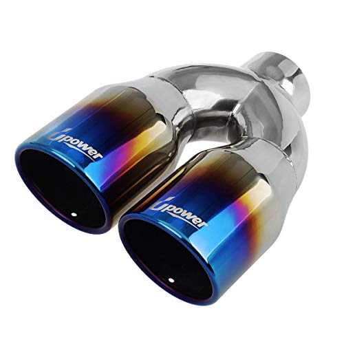 Upower Dual Exhaust Tips 2.5" to 3.5" Stainless Steel