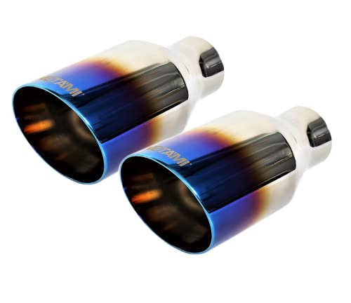 NETAMI 2.5" to 4" Stainless Steel Exhaust Tips 2-Pack