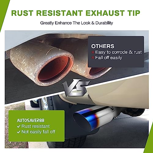 Blue Burnt Stainless Steel Exhaust Tip, 1.5"-2.5