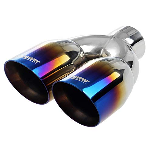 Upower Dual Exhaust Tips 2.5" Inlet, 3.5" Outlet