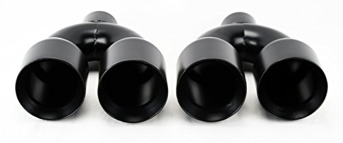 Quad Dual 4" Gloss Black Exhaust Tips for Camaro